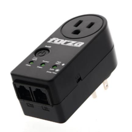 Protector de Voltaje Forza FVP-1201N 900J/1800W Capacidad de Protección y Temporizador Giro de 350° Negro