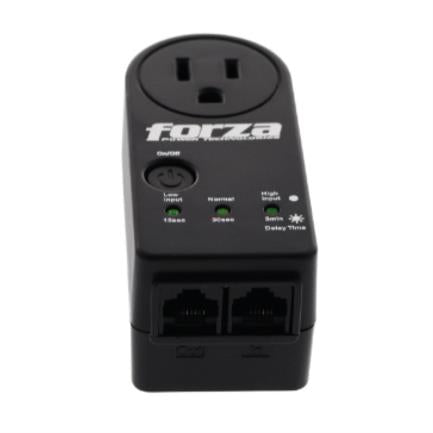 Protector de Voltaje Forza FVP-1201N 900J/1800W Capacidad de Protección y Temporizador Giro de 350° Negro