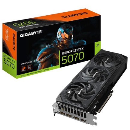 Tarjeta de Video Gigabyte WindForce SFF GeForce RTX5070 OC 12GB Triple Fan GDDR7 192-bit PCIe 5.0 HDMI DP