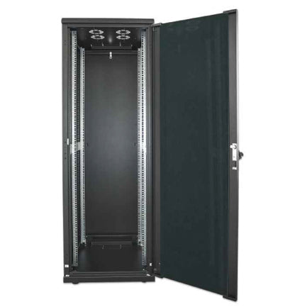GABINETE INTELLINET 19" RACK CERRADO 22U PUERTA CRISTAL FLATPACK COLOR NEGRO