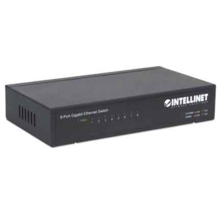 Switch Intellinet Escritorio Ethernet Gigabit 8 Puertos Color Negro