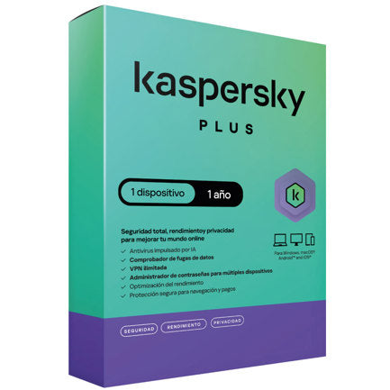 Licencia Antivirus Kaspersky Plus 1 Año 1 Dispositivo