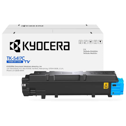 Toner kyocera TK-5417c Cyan Rendimiento aprox. 13mi imp TaskAlfa PA4500ci/MA4500ci