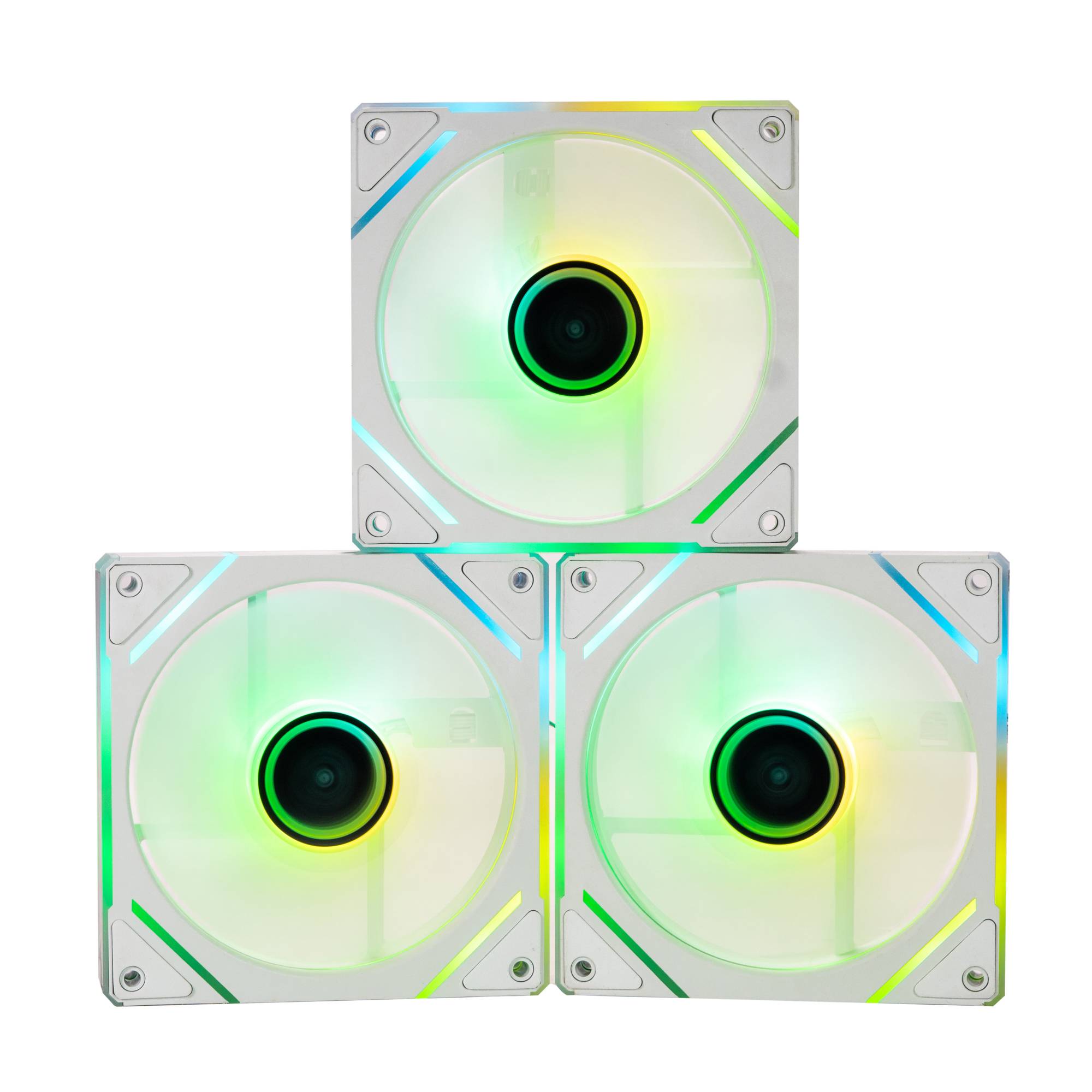 Naceb Ventilador - 120mm Maximum Fan Diameter - 3 x Ventilador(es) - 76.46m³/hora Maximum Airflow - 1400rpm - Cojinete hidráulico - 4-clavijas - ARGB LED - Blanco