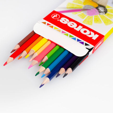 COLORES TRIANGULARES KORES 3MM ESTUCHE C/12