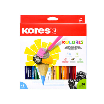 COLORES TRIANGULARES KORES 3MM ESTUCHE C/24