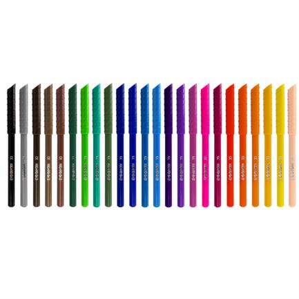 Plumones Lavables Kores Korello de Punta Cónica Estuche C/24 Colores Surtidos