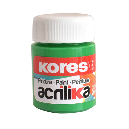 PINTURA ACRILICA KORES 20 ML VERDE C/12 BOTES
