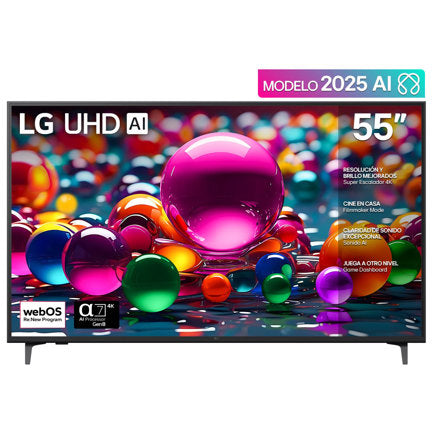 Television LG de 55 pulgadas UHD AI UA75 4K SMART TV 2025