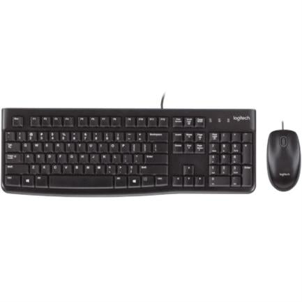 Teclado y Mouse Logitech MK120 Alámbrico USB Color Negro