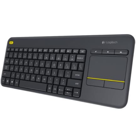 Teclado Logitech K400 Plus Inalámbrico C/TouchPad Color Negro