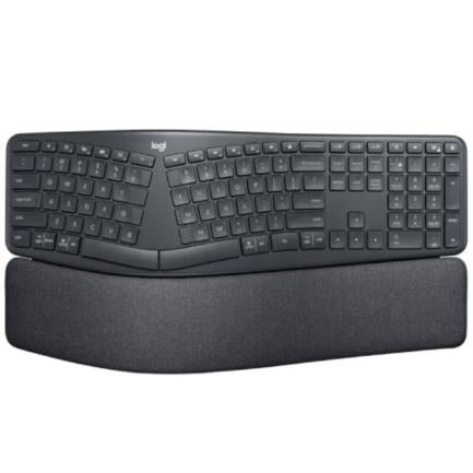 Logitech ERGO K860 Teclado - Inalámbrico Conectividad - Español - Negro - Bluetooth - 5 - 10m - 2.40GHz - Computador, Teléfono móvil - PC, ChromeOS, Mac - AAA Tamaño de batería admitida