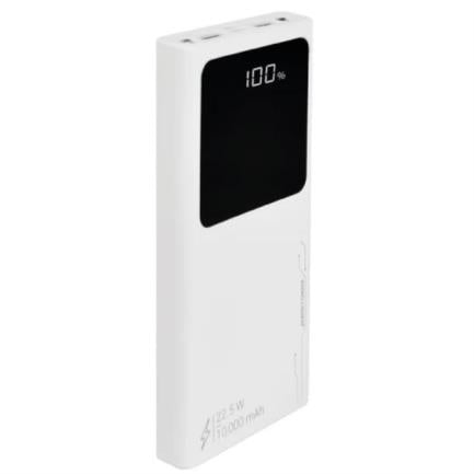 Power Bank Perfect Choice Carga Rápida 10000 mAh 22.5W 4 Puertos USB Micro/A/C Color Blanco