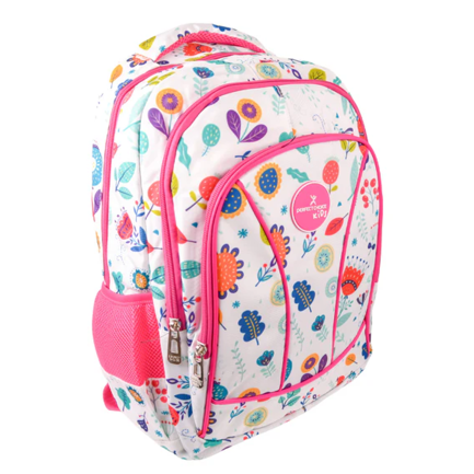 Kit Perfect Choice de Mochila Brooklyn Flores y Audífonos Catto color Rosa