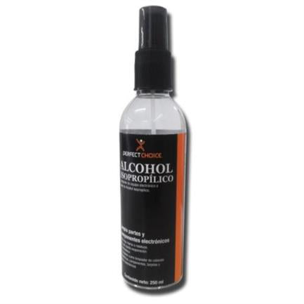 Limpiador de Alcohol Perfect Choice Isopropílico para Componentes Electrónicos 250ml
