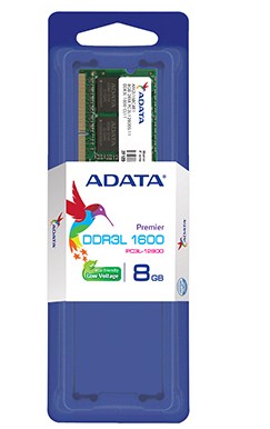 Memoria RAM 8GB DDR3L SODIMM Adata Premier 1600Mhz CL11 204Pin 1.35V