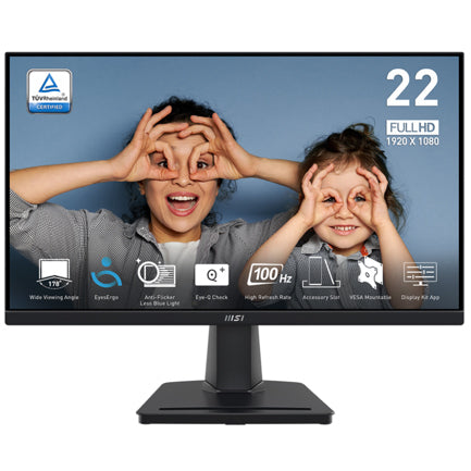 Monitor MSI PRO MP225V 21.4 " LED 1920x1080 Full HD 100Hz HDMI Negro