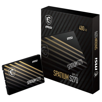 SSD MSI Interno SPATIUM S270 480GB 2.5 SATA III hasta 450 MB/s Escritura
