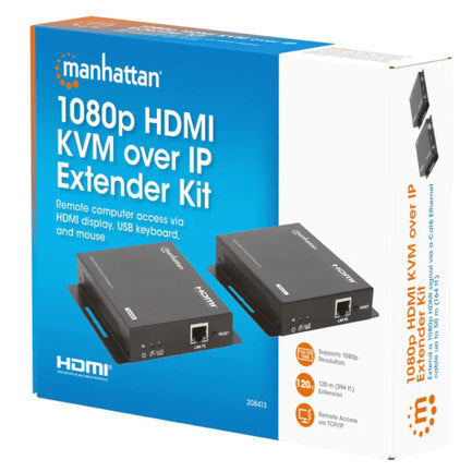 Extensor Video Manhattan HDMI KVM 120M via Cat6 1080p