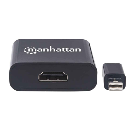 Adaptador Manhattan Activo Mini DisplayPort-M a HDMI-H 4K a 60Hz Color Negro