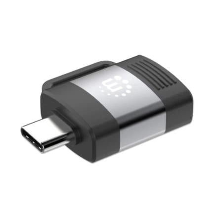 Adaptador Manhattan USB-C a USB-A V3.2 Aluminio Color Negro-Gris Espacial