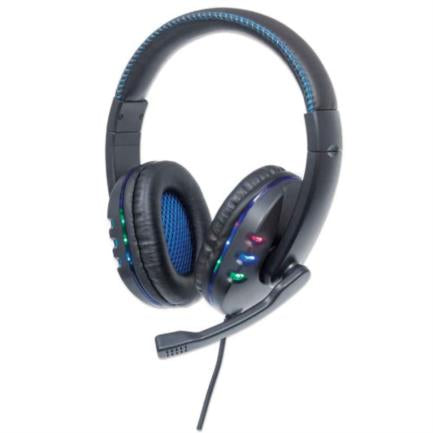 Audífonos Manhattan Gaming Micrófono USB Color Negro