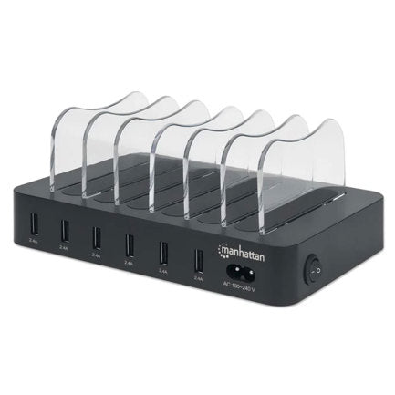 Estación de carga Manhattan USB-A 6 dispositivos 50W