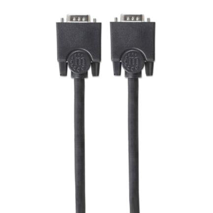 Cable Manhattan SVGA Monitor 8MM HD15M-M 1.8m Color Negro