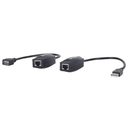 Cable Manhattan Extensor Línea USB Hasta 60m Color Negro