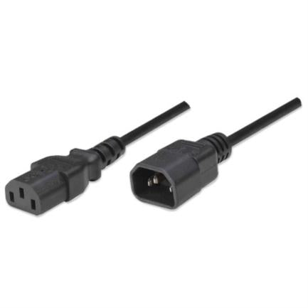 Cable Manhattan Alimentación Monitor a CPU 1.8m Color Negro