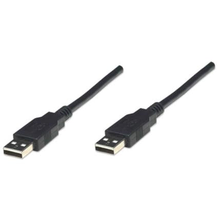 Cable Manhattan USB-A 2.0 Alta Velocidad 1.8m Color Negro