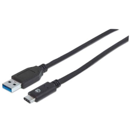 Cable Manhattan USB A-C 3.2 Súper Velocidad 1m Color Negro
