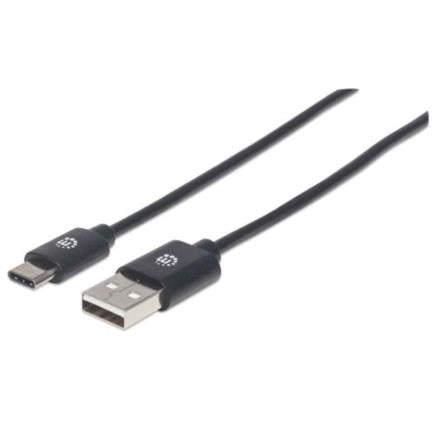 Cable Manhattan USB A-C 2.0 Alta Velocidad 1m Color Negro