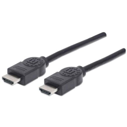 Cable Manhattan HDMI 1.4 M-M Alta Velocidad Canal Ethernet 5m Color Negro