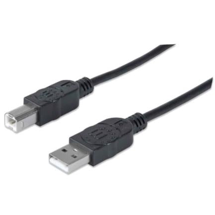 Cable Manhattan USB 2.0 A-B Alta Velocidad 5m Color Negro