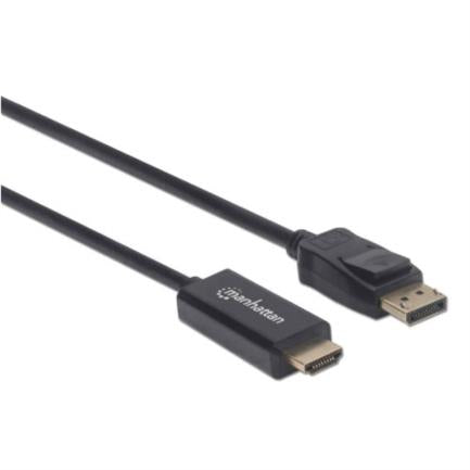 Cable Manhattan Displayport-M a HDMI-M 4K 1.8m Color Negro