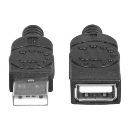 Cable Manhattan Extensión USB 2.0 Alta Velocidad 1.8m Color Negro