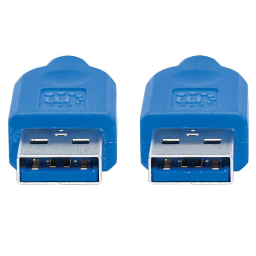 Cable USB MANHATTAN V3.2 A-A  1.8M Azul 5 Gbps