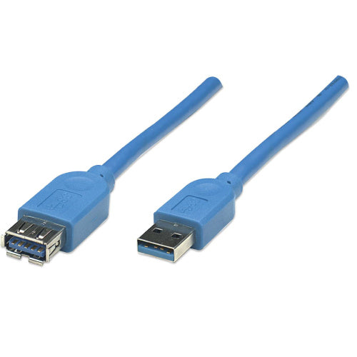 Cable Manhattan USB V3.2 Ext Tipo A 3.0M Azul 5 G