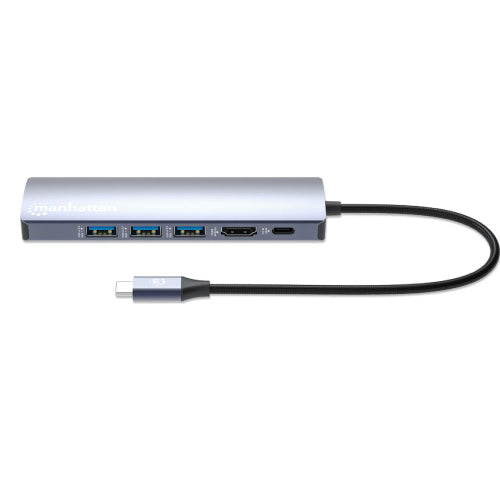 Estacion Docking USB-C MANHATTAN con Hub 6 en 1