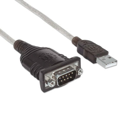 Convertidor USB Manhattan a Serial DB9 0.4m Chip FTDI FT232