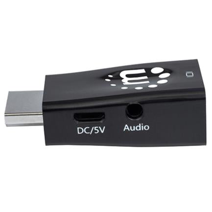 Convertidor Manhattan Video HDMI a SVGA+Salida Audio Color Negro