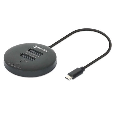 Gabinete QuickDock Manhattan USB-C 2ptos SSD M.2 NVMe