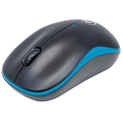 Mouse Manhattan Success Inalámbrico Óptico 1000 dpi Color Negro-Azul