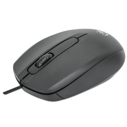 Mouse óptico Manhattan estándar USB color negro