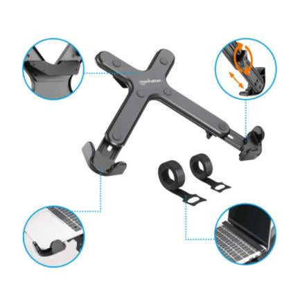 Soporte Manhattan Montaje VESA Ajustable para Laptop 11" a 17" Color Negro