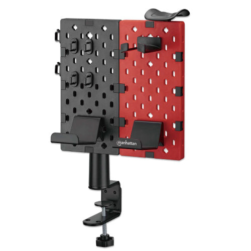 Soporte de escritorio con tablero organizador perforado y porta accesorios - Manhattan