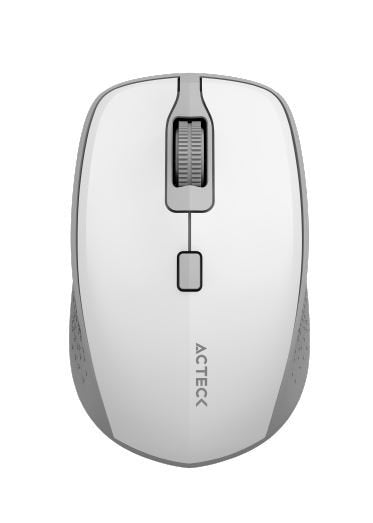 Mouse Inalambrico Acteck Multiplataforma Optimize Trip MI670 / 2.4 GHz + 2 Modos Bluetooth / Hasta 1600 DPI / 4 Botones / Ergonómico / 1xBat AA Incluida / Elite Blanco