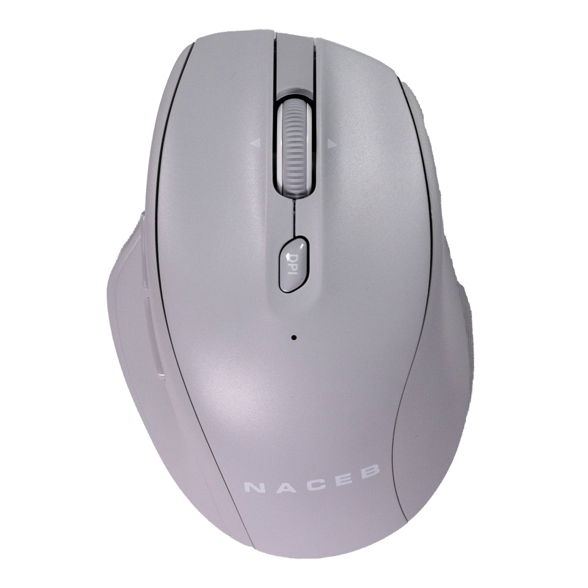 Mouse Naceb - Radiofrecuencia - USB - 5 Botón(es) - Gris - Inalámbrico - 2.40GHz - 1600 dpi - Rueda de desplazamiento - 1 x AA Battery Supported