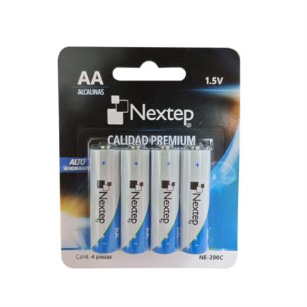 Pilas Nextep AA Alcalinas LR6 1.5V c/4 Piezas